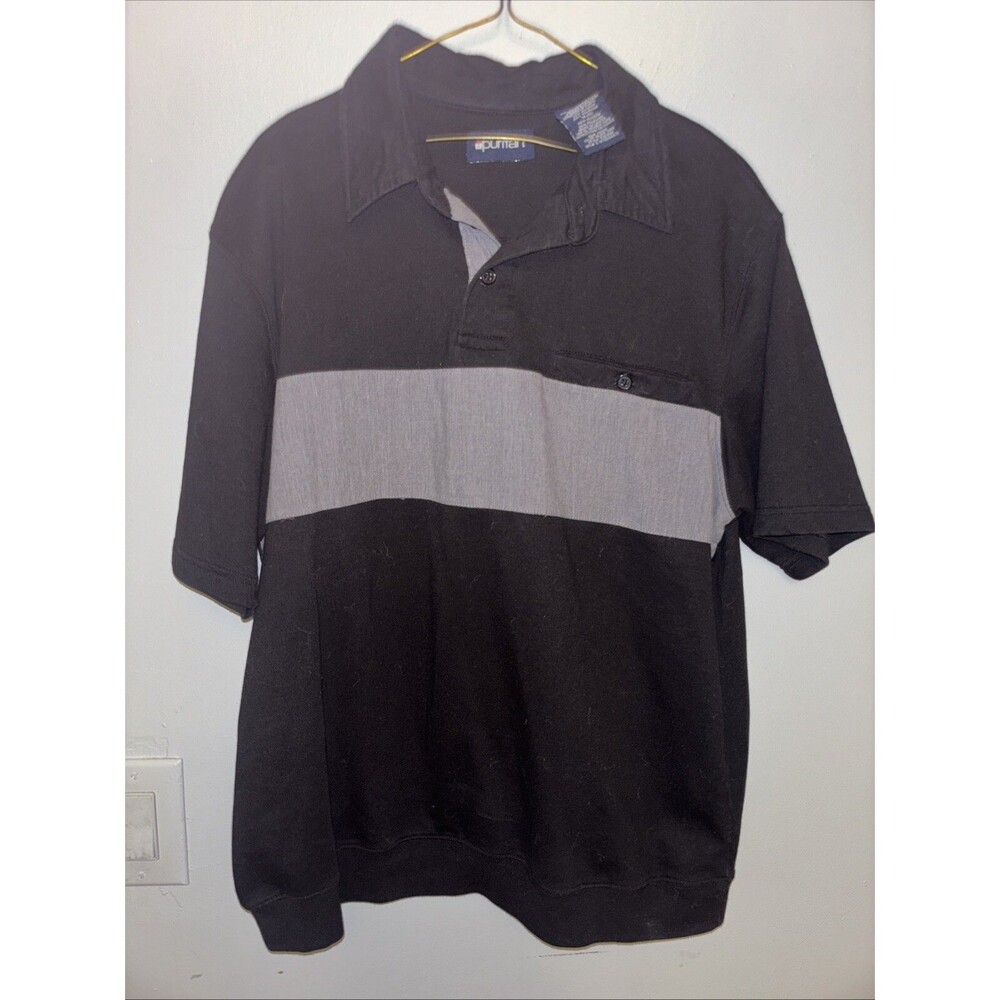 Vintage Puritan Shirt Mens Large 42/44 .Short Sleeve Collared 3 Buttons .